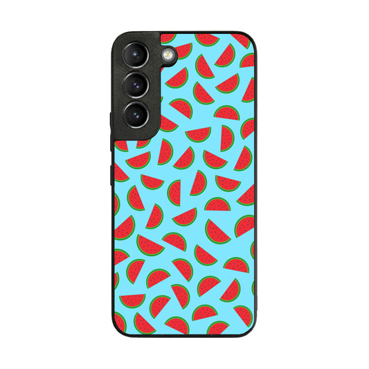 Watermelon Fruit Pattern Blue Galaxy S22 / S22 Plus Case