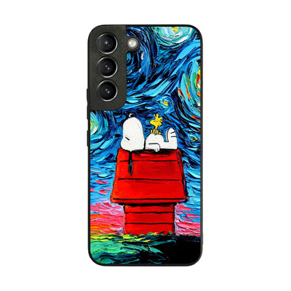 Dog Lying Under Starry Night Van Gogh Galaxy S22 / S22 Plus Case