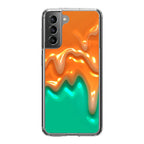 Orange Paint Dripping Galaxy S22 / S22 Plus Case