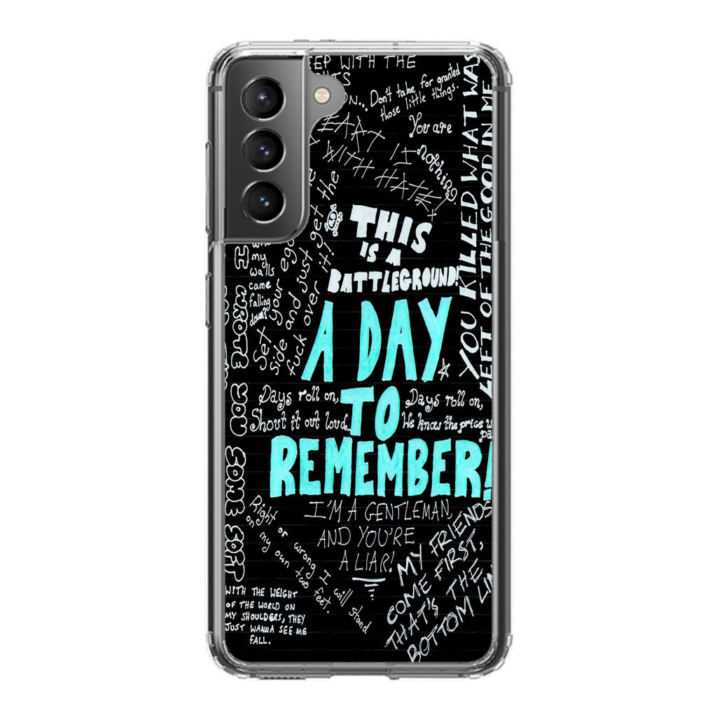 A Day To Remember Quote Galaxy S22 / S22 Plus Case