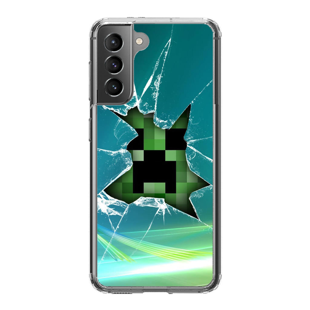 Creeper Glass Broken Green Galaxy S22 / S22 Plus Case