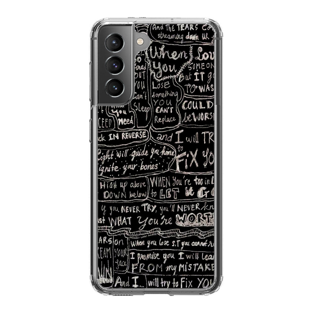 Fix You Lyrics Galaxy S22 / S22 Plus Case