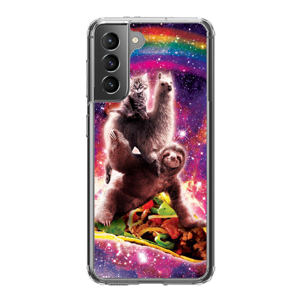 LLama Sloth And Cat Playing Together Galaxy S22 / S22 Plus Case