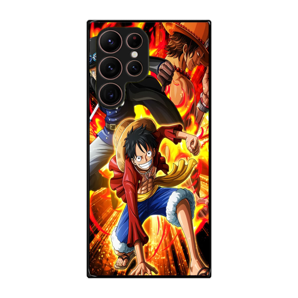 Ace Sabo Luffy Brotherhood Galaxy S22 Ultra 5G Case