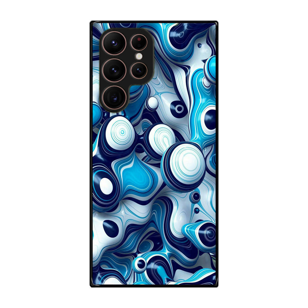 Abstract Art All Blue Galaxy S22 Ultra 5G Case