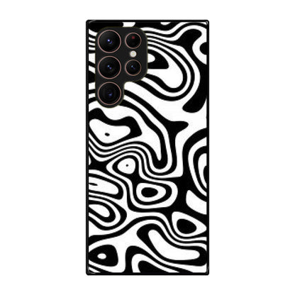 Abstract Black and White Background Galaxy S22 Ultra 5G Case