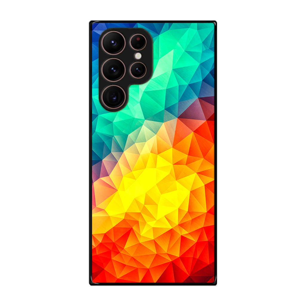 Abstract Multicolor Cubism Painting Galaxy S22 Ultra 5G Case