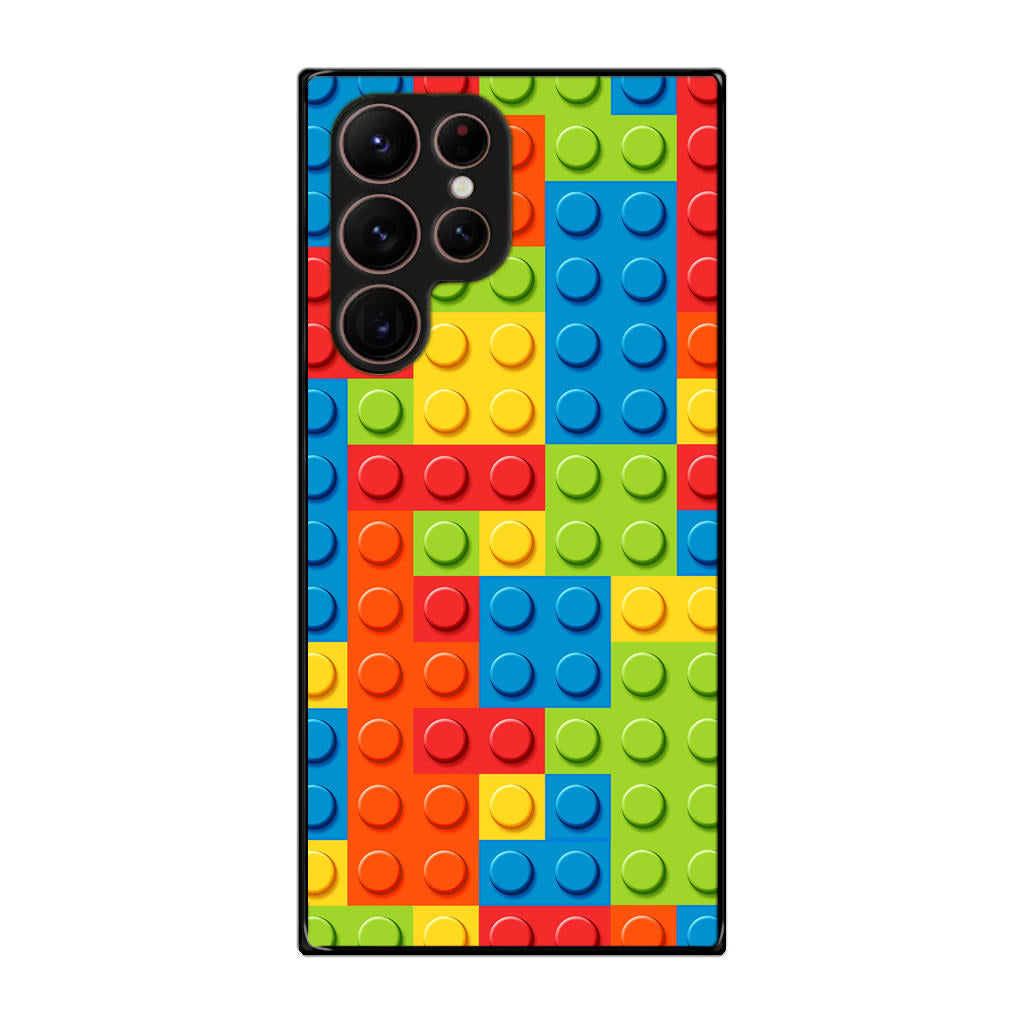 Blocks Rainbow Pattern Galaxy S22 Ultra 5G Case