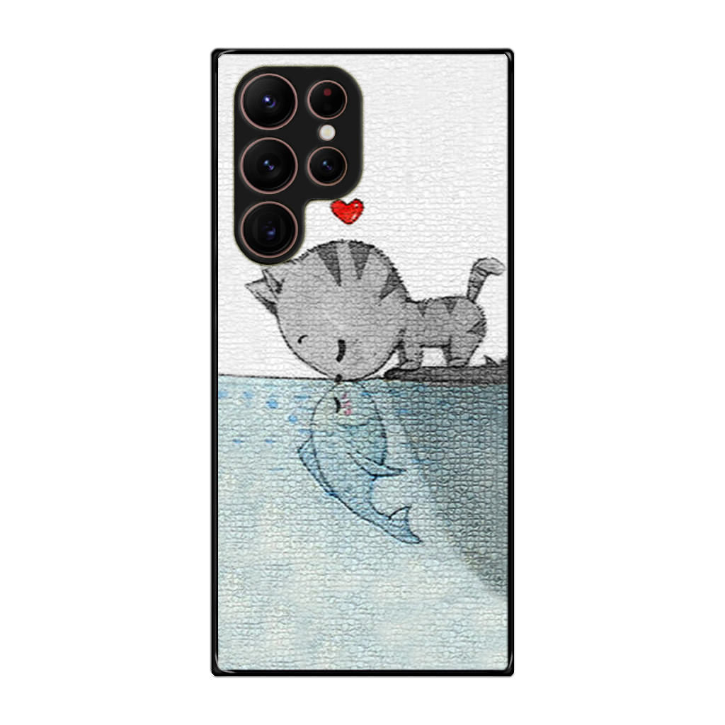 Cat Fish Kisses Galaxy S22 Ultra 5G Case