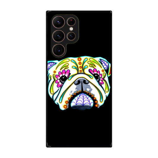 Colorful Bulldog Art Galaxy S22 Ultra 5G Case