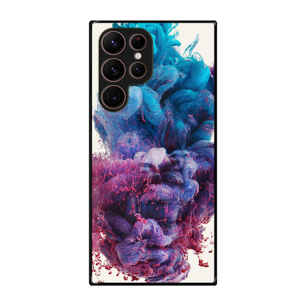 Colorful Dust Art on White Galaxy S22 Ultra 5G Case