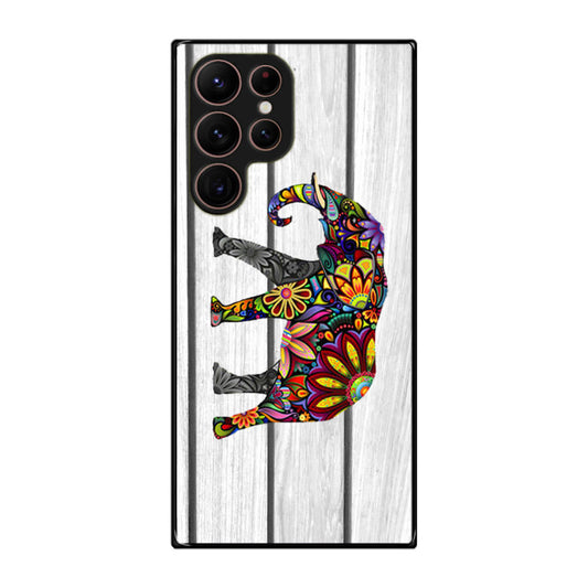 Colorful Elephant Flower Galaxy S22 Ultra 5G Case