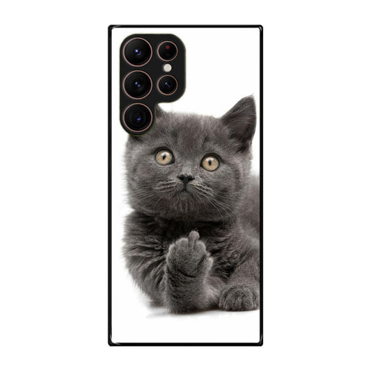 Finger British Shorthair Cat Galaxy S22 Ultra 5G Case