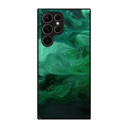 Green Abstract Art Galaxy S22 Ultra 5G Case