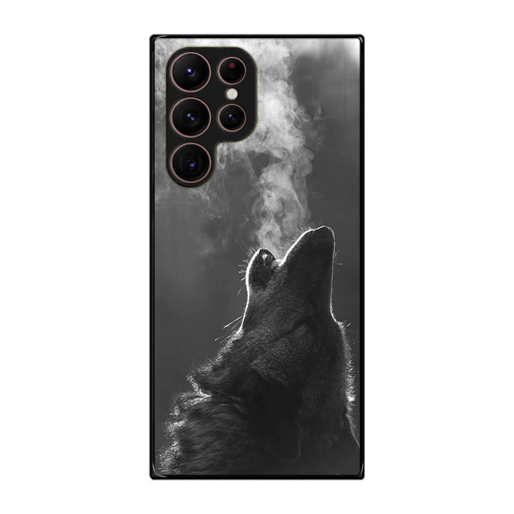 Howling Wolves Black and White Galaxy S22 Ultra 5G Case