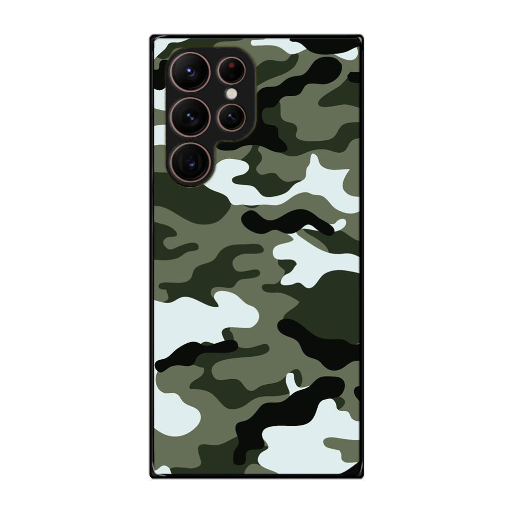 Military Green Camo Galaxy S22 Ultra 5G Case