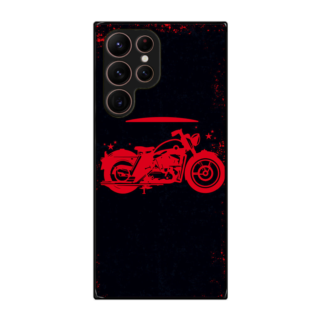 Motorcycle Red Art Galaxy S22 Ultra 5G Case