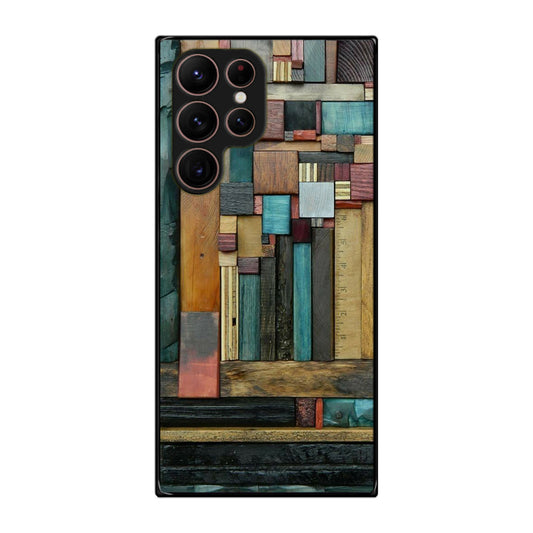 Painted Abstract Wood Sculptures Galaxy S22 Ultra 5G Case