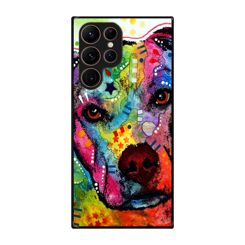 Pitbull Love Painting Galaxy S22 Ultra 5G Case