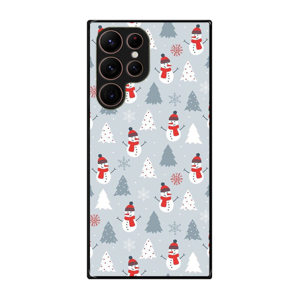 Snowmans Pattern Galaxy S22 Ultra 5G Case