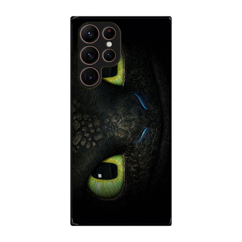 Toothless Dragon Eyes Close Up Galaxy S22 Ultra 5G Case