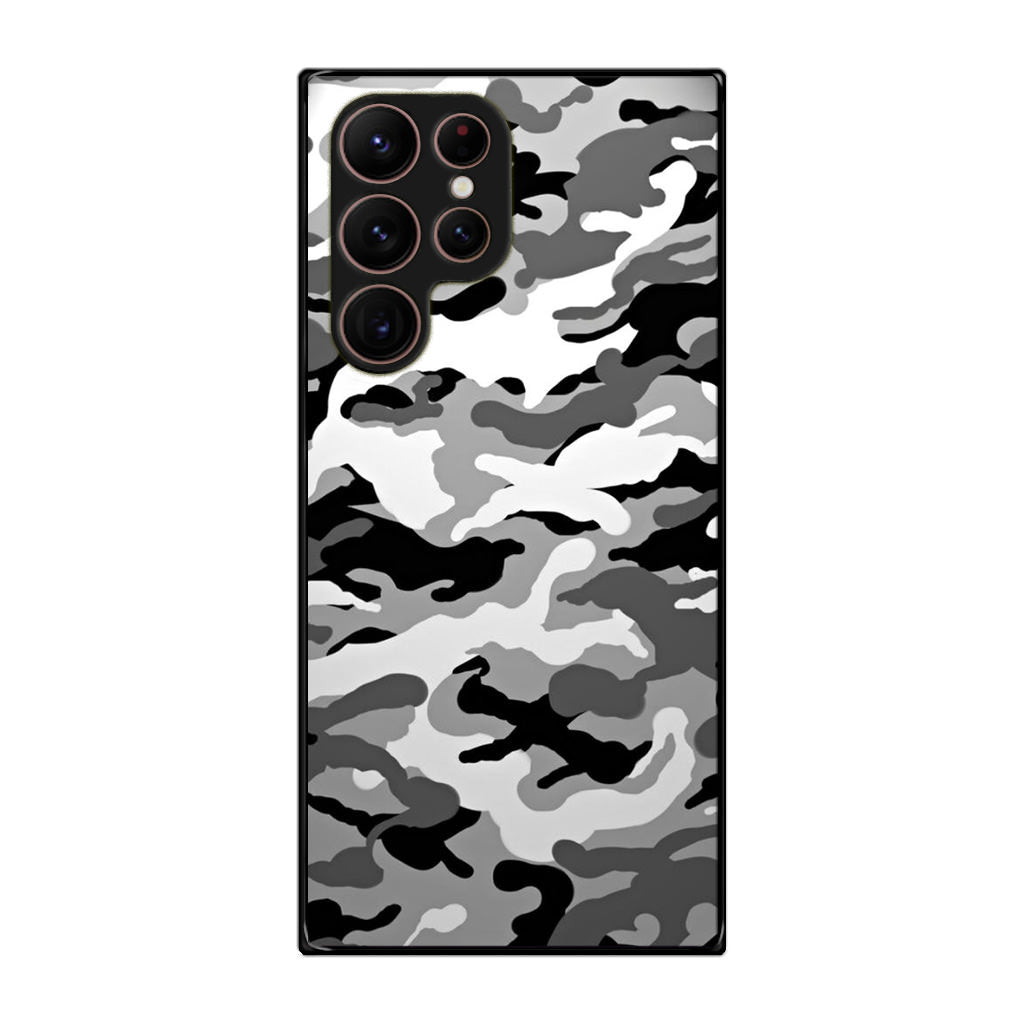 Winter Army Camo Galaxy S22 Ultra 5G Case