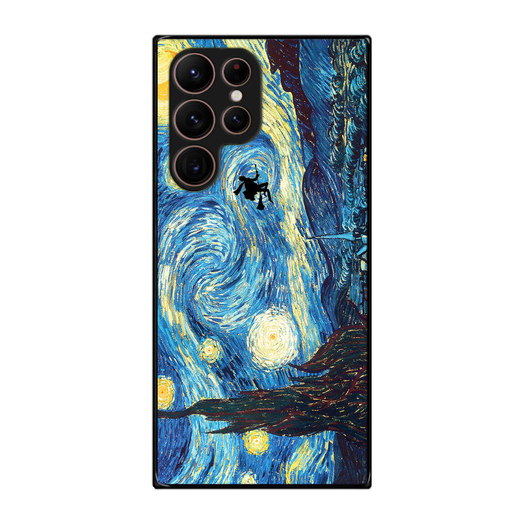 Witch on The Starry Night Sky Galaxy S22 Ultra 5G Case