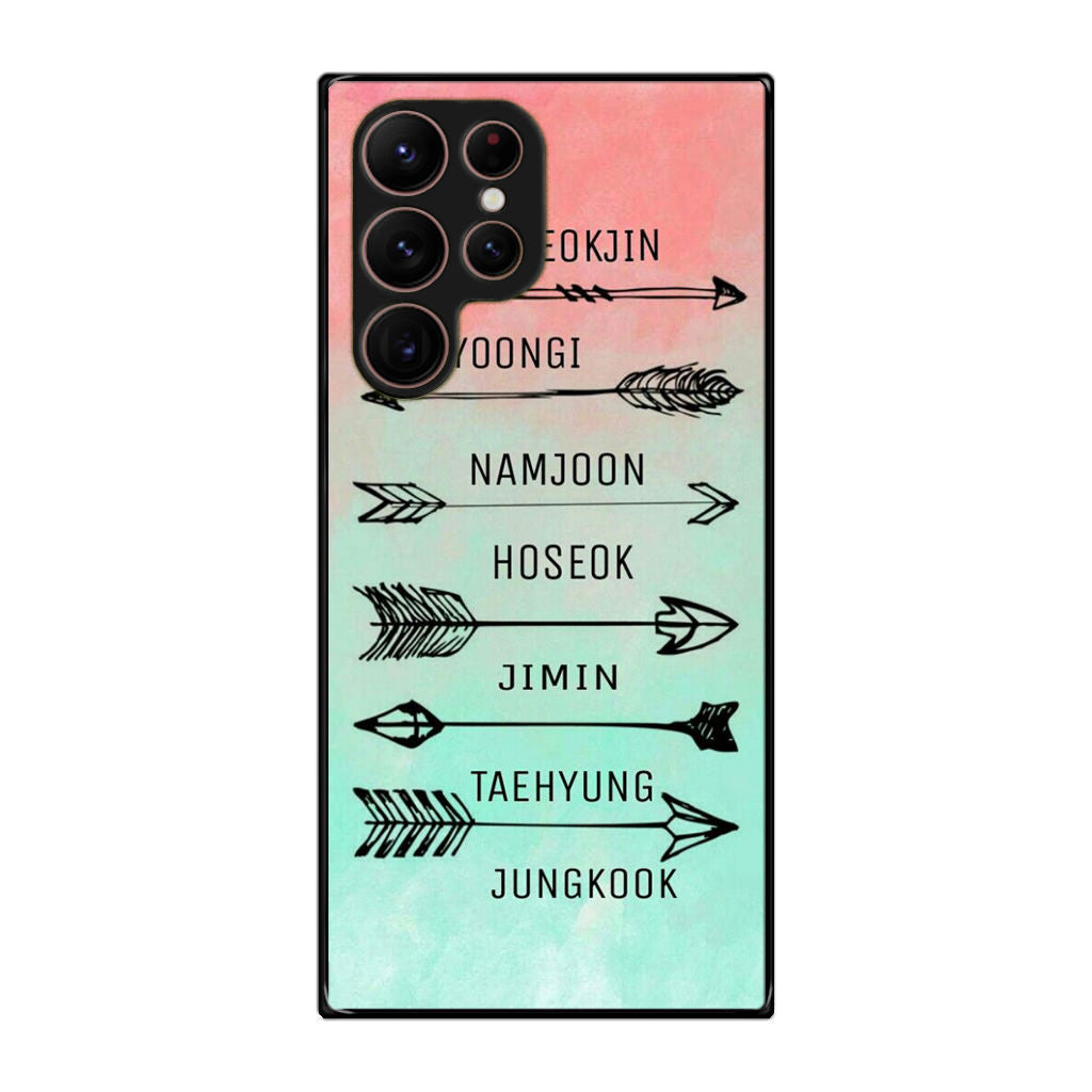 BTS Members Name Galaxy S22 Ultra 5G Case