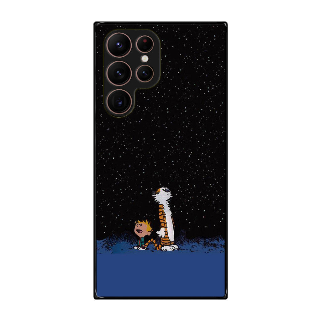 Calvin and Hobbes Space Galaxy S22 Ultra 5G Case