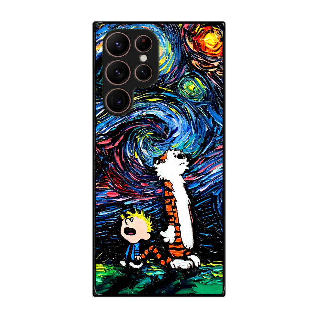 Calvin Art At Starry Night Galaxy S22 Ultra 5G Case