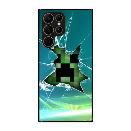 Creeper Glass Broken Green Galaxy S22 Ultra 5G Case