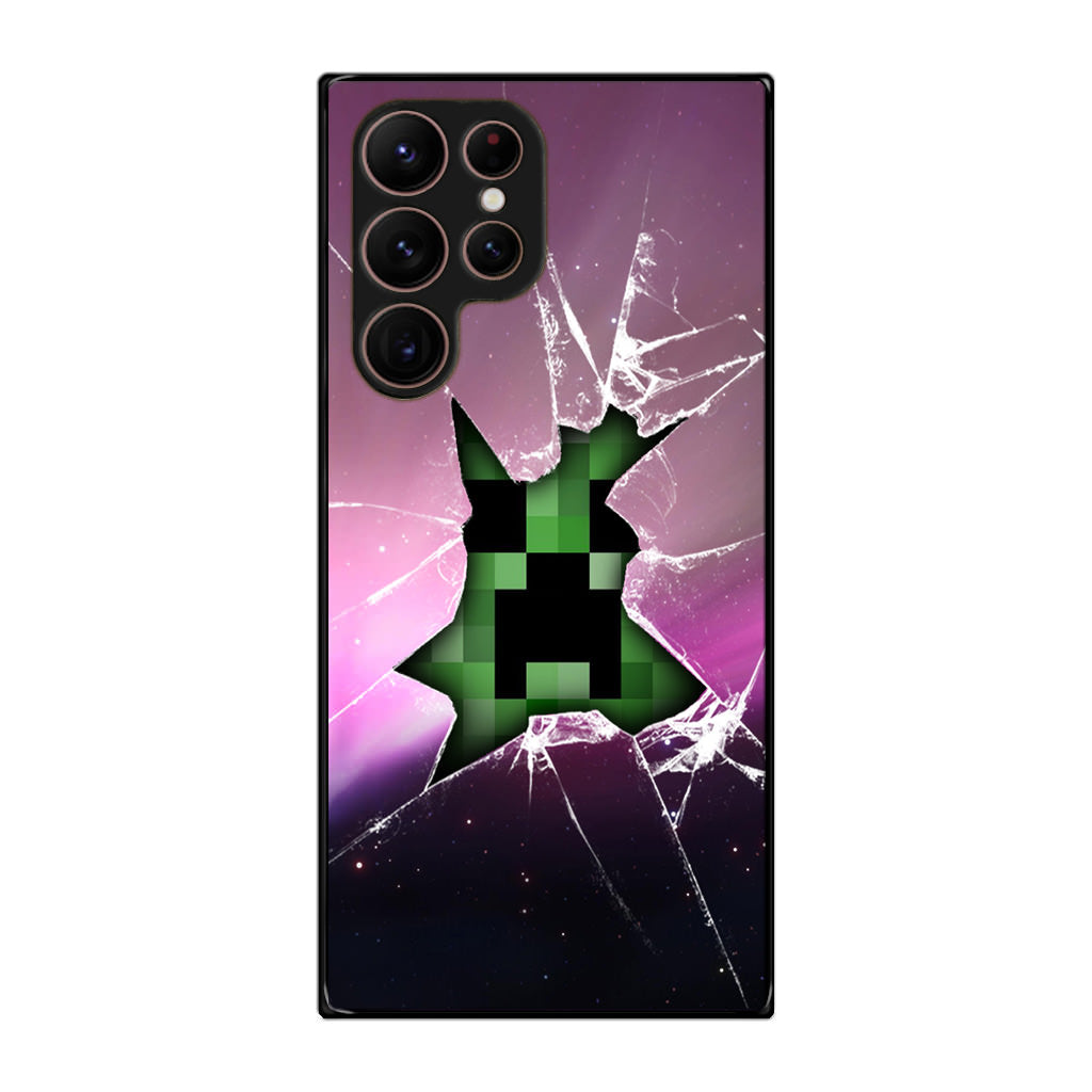 Creeper Glass Broken Violet Galaxy S22 Ultra 5G Case