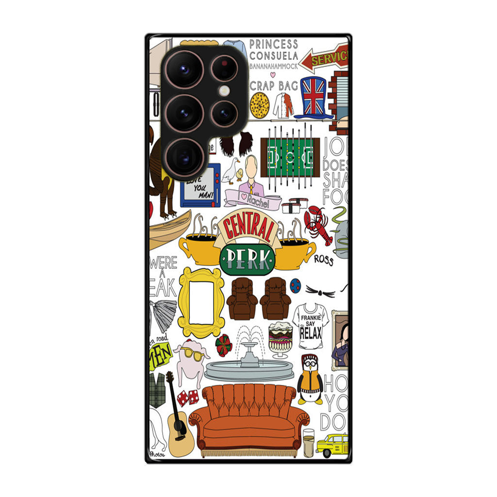 Friends TV Show Central Perk Sticker Galaxy S22 Ultra 5G Case