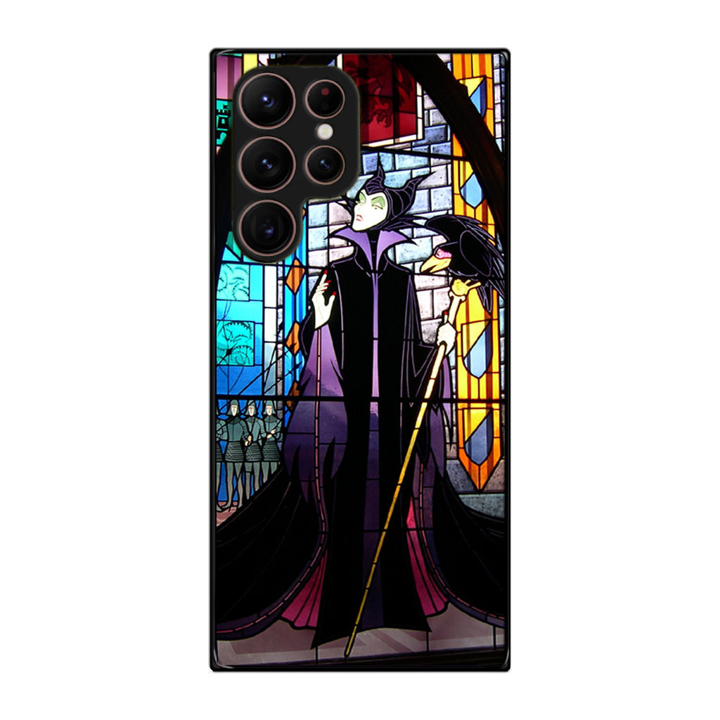 Maleficent Sleeping Beauty Glass Art Galaxy S22 Ultra 5G Case