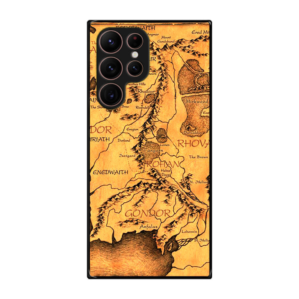 Middle Earth Map Hobbit Galaxy S22 Ultra 5G Case