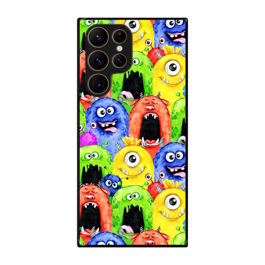 Monster Watercolor Art Galaxy S22 Ultra 5G Case