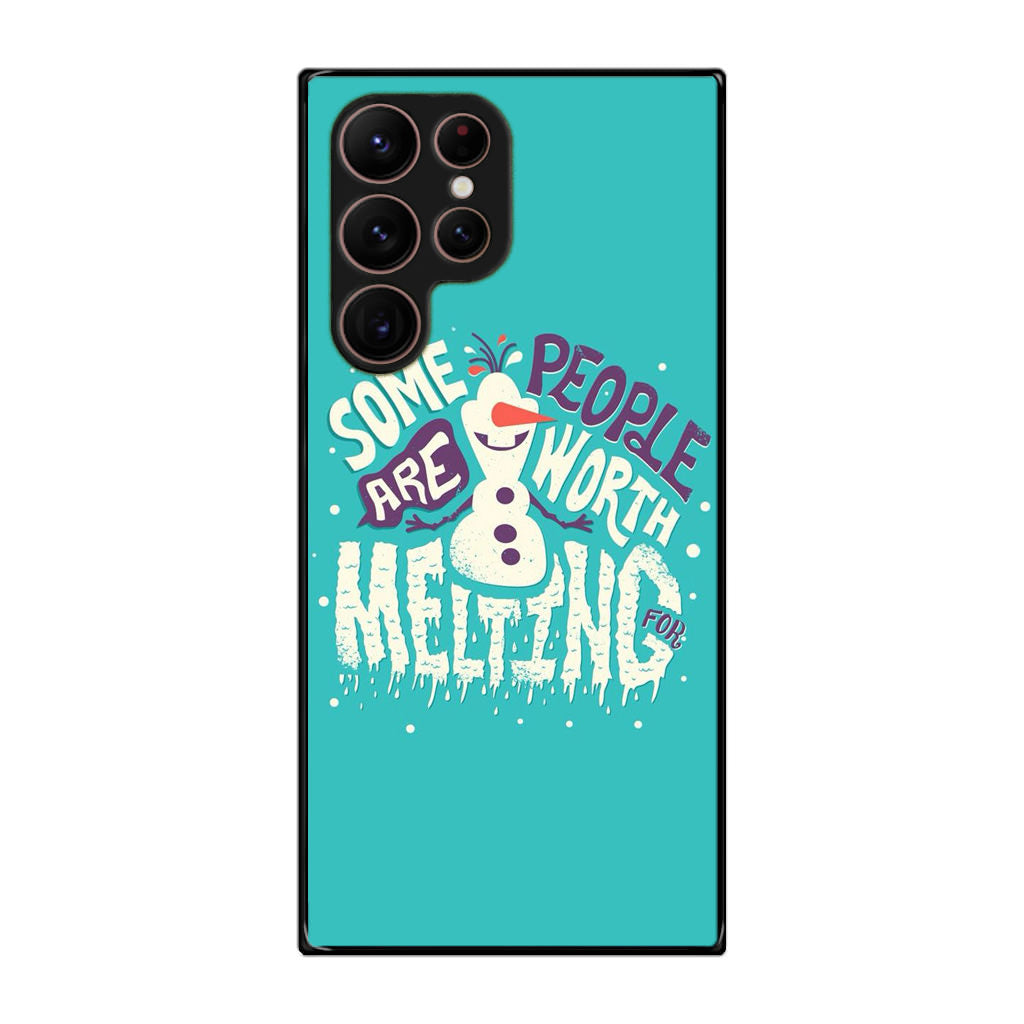 Olaf Frozen Is Melting Galaxy S22 Ultra 5G Case