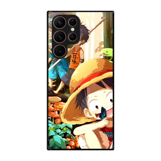 One Piece Little Sabo Ace Luffy Cute Galaxy S22 Ultra 5G Case