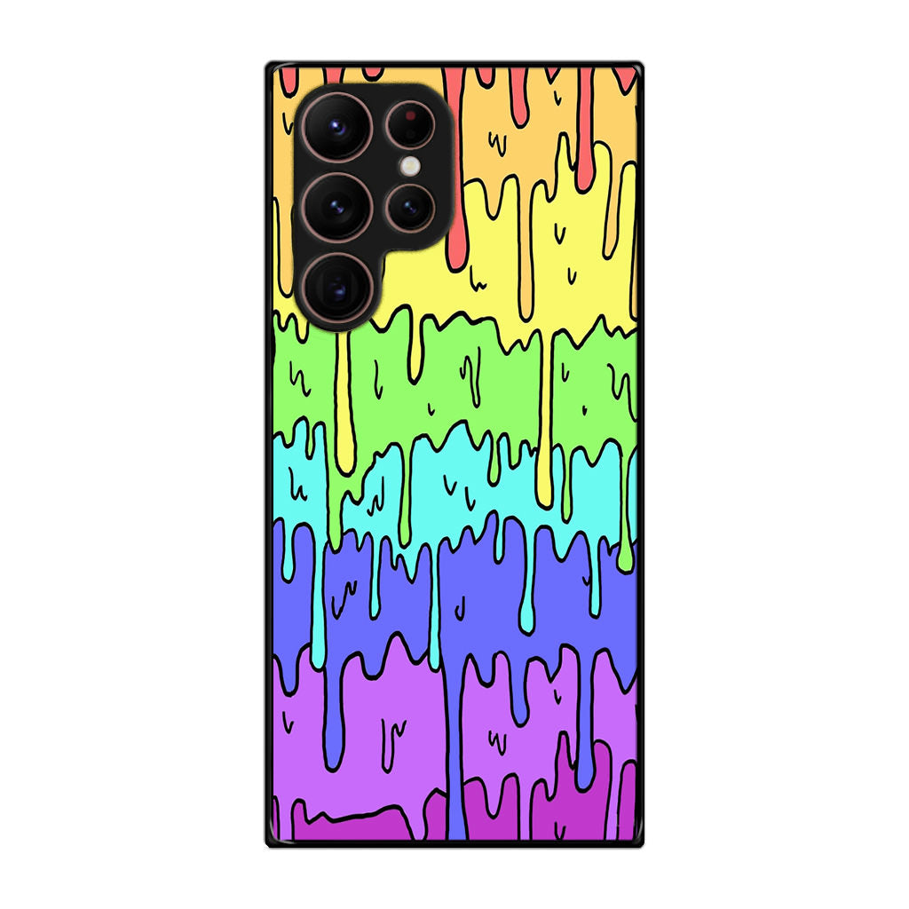 Pastel Kawaii Melting Rainbow Galaxy S22 Ultra 5G Case