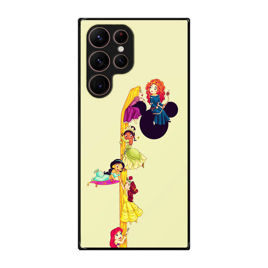 Princesses Climbing Rapunzel's Hair Galaxy S22 Ultra 5G Case