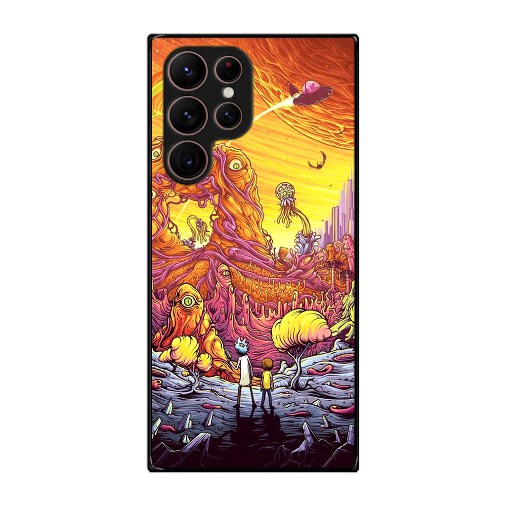 Rick And Morty Alien Planet Galaxy S22 Ultra 5G Case