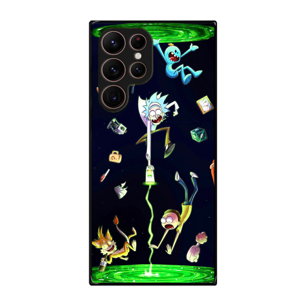 Rick And Morty Portal Fall Galaxy S22 Ultra 5G Case