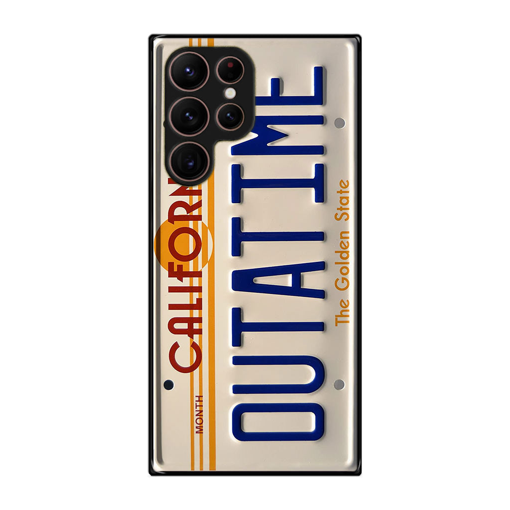 Back to the Future License Plate Outatime Galaxy S22 Ultra 5G Case