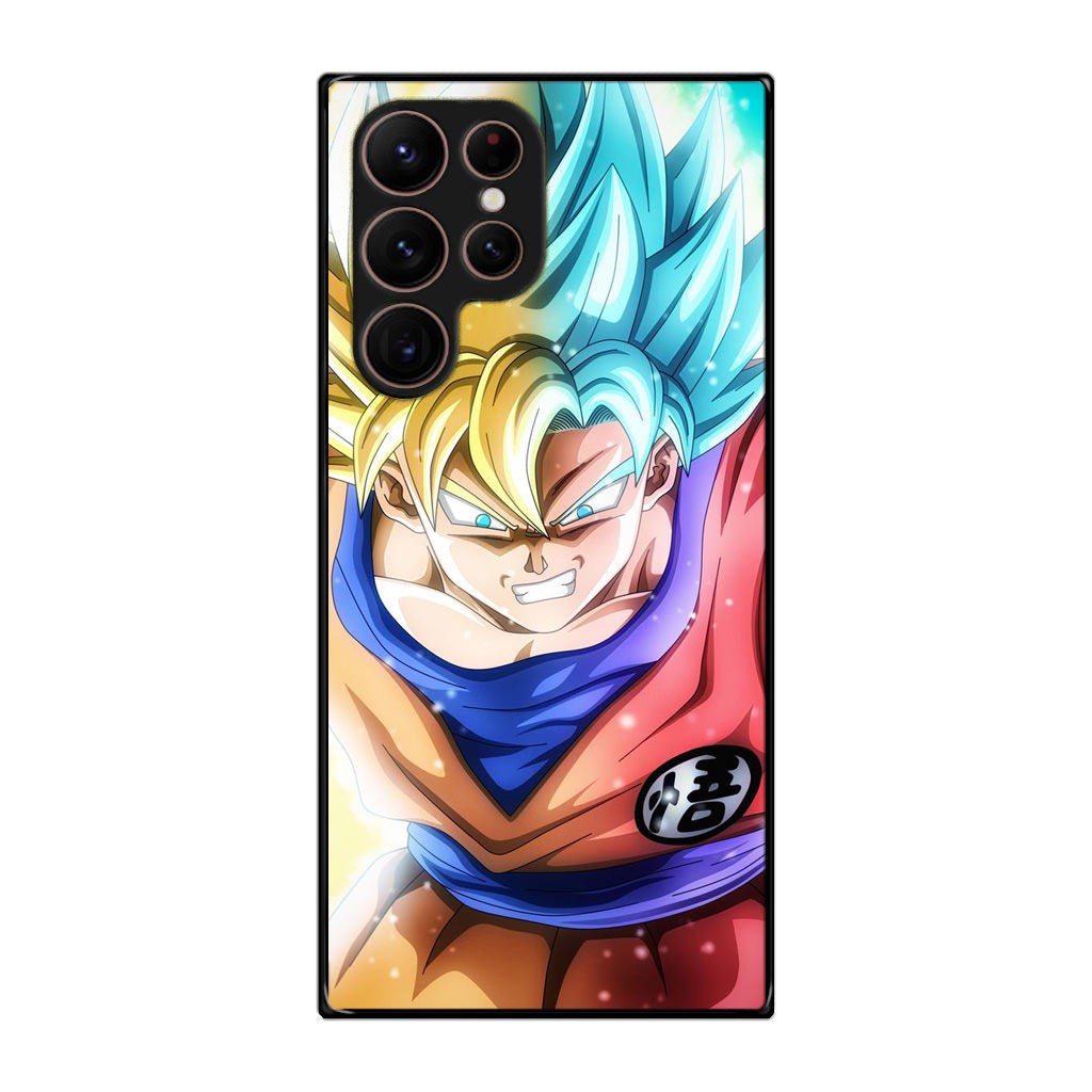 Goku SSJ 1 to SSJ Blue Galaxy S22 Ultra 5G Case