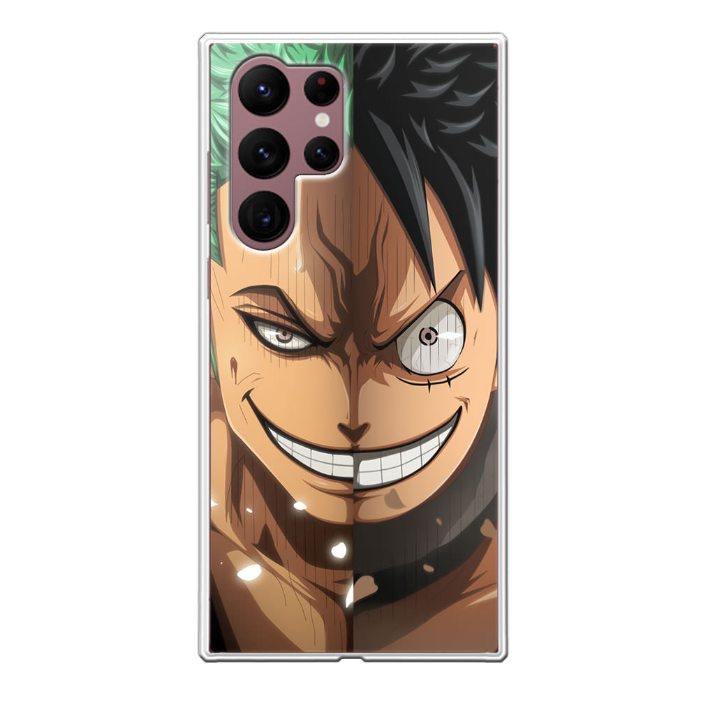 Luffy And Zoro Half Smile Galaxy S22 Ultra 5G Case