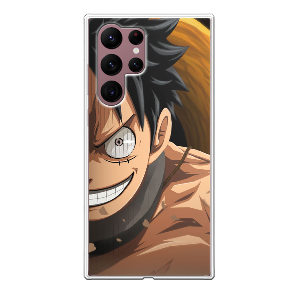 Luffy Half Smile Galaxy S22 Ultra 5G Case