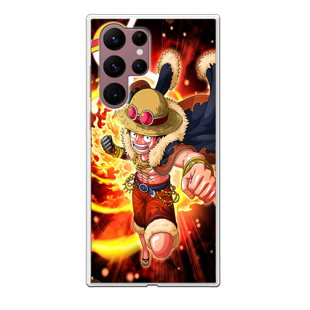 Luffy Red Hawk Punch Galaxy S22 Ultra 5G Case