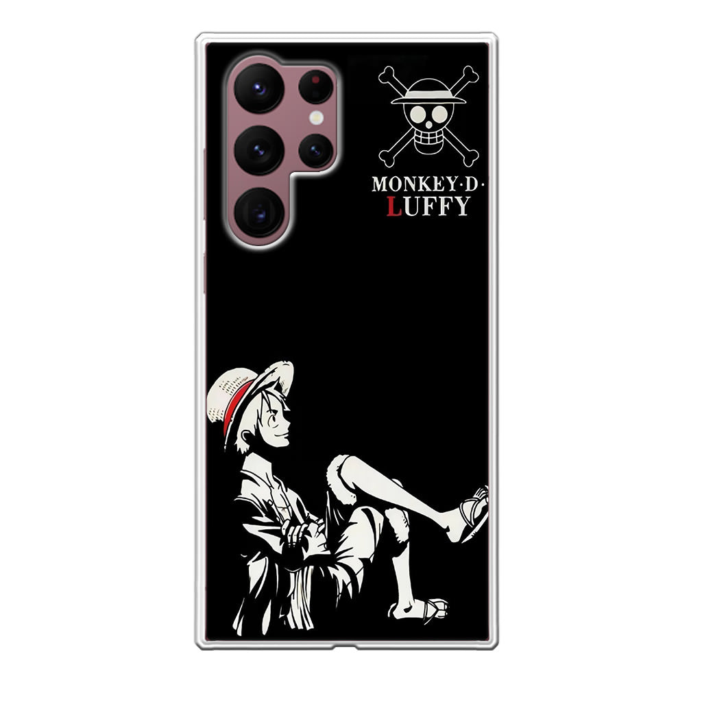 Monkey D Luffy Black And White Galaxy S22 Ultra 5G Case