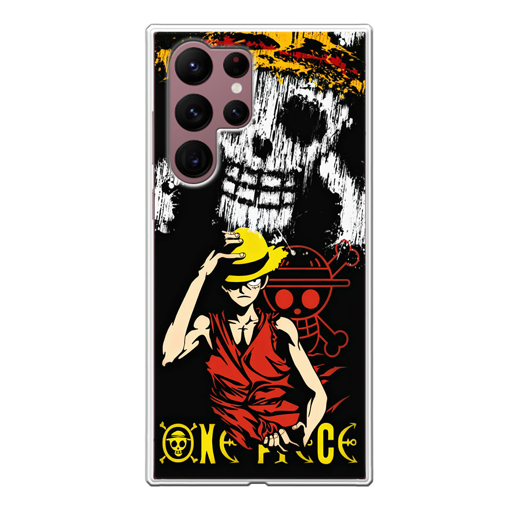 Monkey D Luffy Paint Art Galaxy S22 Ultra 5G Case