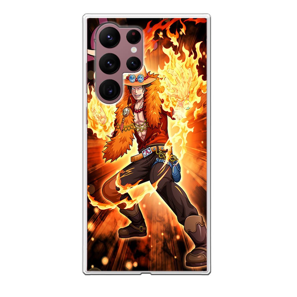 Portgas D Ace Fire Power Galaxy S22 Ultra 5G Case